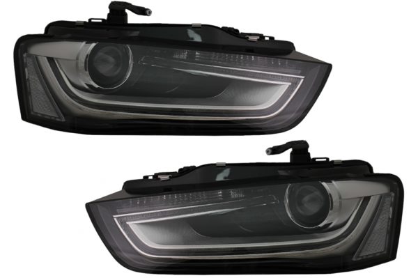 LED DRL Frontlykter for Audi A4 B8.5 Facelift (2012-2015) Svart |