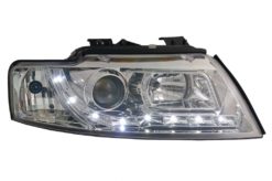 Alternative view of LED DRL Frontlykter egnet for Audi A4 B6 Cabrio (2000-2006) Krom