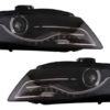LED DRL-frontlykter egnet for Audi A4 B8 8K (04.2008-2011) med kjørelys svart | LED DRL-frontlykter egnet for Audi A4 B8 8K (04.2008-2011) med kjørelys svart |
