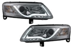 LED DRL-lykter egnet for Audi A6 C6 4F (2004-2007) Kjørelys krom
