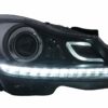 LED DRL-frontlykter egnet for Mercedes C-klasse W204 S204 (2011-2014) med dynamisk sekvensielt svinglys |