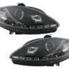 LED DRL Frontlykter egnet for Seat Leon Altea Toledo (06.2005-2009) Svart |