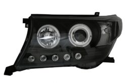 Alternative view of LED DRL-frontlykter egnet for Toyota Land Cruiser FJ200 (2008-2012) Oppgradering til Facelift 2012 Model Black
