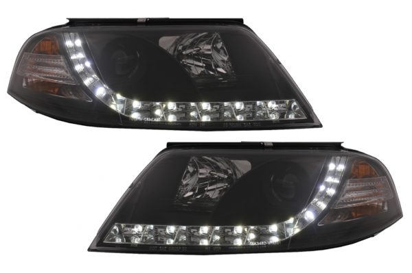 LED DRL Frontlykter egnet for VW Passat 3BG (09.2000-03.2005) Sort