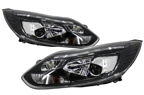 LED DRL Frontlykter Xenon Look egnet for FORD Focus III (2011-2014) Svart |