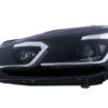 LED-frontlykter og baklykter egnet for VW Golf 6 VI (2008-2013) med ansiktsløftning G7.5 Look Sølvflytende dynamiske sekvensielle svinglys LHD |