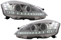 LED-frontlykter egnet for Mercedes S-Klasse W221 (2005-2009) Facelift Look LHD
