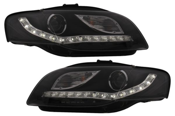 LED-frontlykter egnet for Audi A4 B7 (11.2004-03.2008) Sort