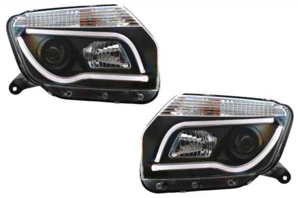 LED-frontlykter egnet for Dacia Duster I (2009-2014) Tube Light Bar Black Edition