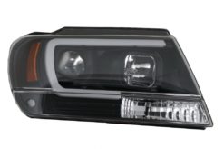 Alternative view of LED-frontlykter egnet for Jeep Grand Cherokee (1999-2004) Tube Light Black