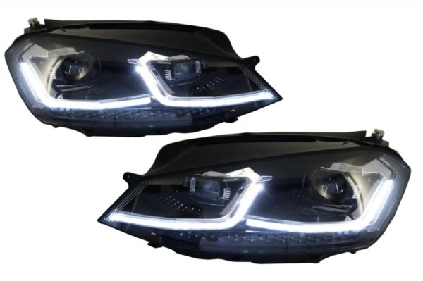 LED-frontlykter egnet for VW Golf 7 VII (2012-2017) Facelift G7.5 R Line Design med sekvensielle dynamiske svinglys