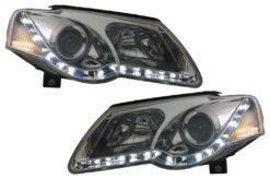 LED-frontlykter egnet for VW Passat B6 3C (03.2005-2010) Krom