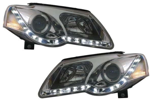 LED-frontlykter egnet for VW Passat B6 3C (03.2005-2010) Krom