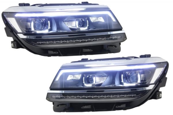 LED-frontlykter egnet for VW Tiguan II Mk2 (2016-2019) R-Line Matrix Design Sequential Dynamic Turning Lights |