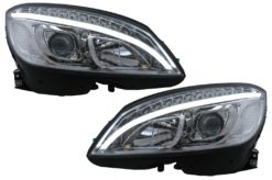 LED-frontlykter Rørlys egnet for Mercedes C-klasse W204 S204 (2007-2010) Krom