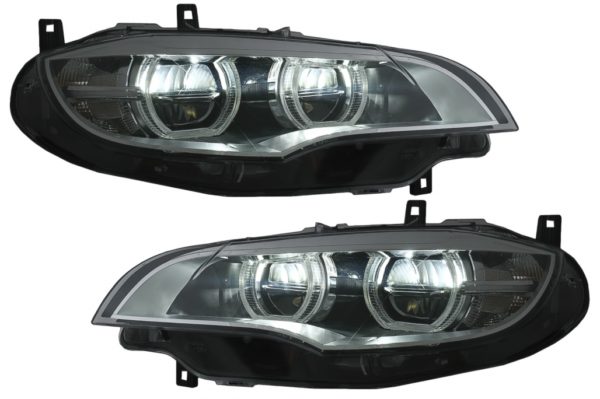 LED-frontlykter Xenon Angel Eyes 3D Dual Halo Felger som passer for BMW X6 E71 (2008-2012)