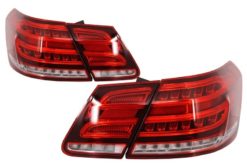 LED Light Bar Baklykter egnet for Mercedes E-Klasse W212 (2009-2013) Konvertering Facelift Design Rød Klar