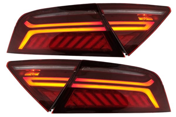 LED Light Bar Baklykter egnet for Audi A7 4G (2010-2014) Facelift Design Cherry Red Smoke |