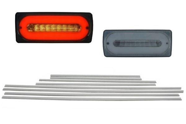 Led-baklys Light Bar Smoke Dørlister Børstet aluminium egnet for MERCEDES G-klasse W463 89-15 |