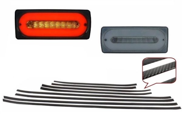 LED-baklys Light Bar Smoke egnet for Mercedes G-klasse W463 (1989-2015) med dørlister Carbon |