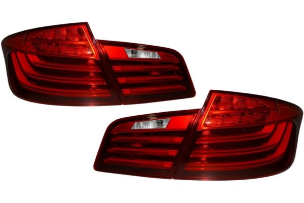 LED-baklykter M Ytelse egnet for BMW 5-serie F10 (2011-2017) Red Clear LCI Design