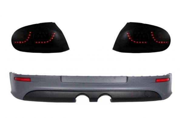 LED-baklys Smoke Black Dynamiske sekvensielle lys med bakre støtfangerforlengelse egnet for VW Golf 5 (2004-2007) Urban Style R32 Design |