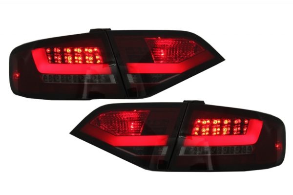 LED-baklykter egnet for AUDI A4 B8 Sedan Limousine (2008-2011) Red Smoke |