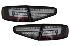 LED-baklykter egnet for Audi A4 B8 Sedan (2012-2015) Rød Svart Dynamic Sequential Turning Lights