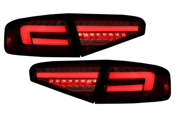 LED-baklykter egnet for AUDI A4 B8 (2012-2015) Limousine Rød Hvit Dynamisk sekvensielle svinglys |