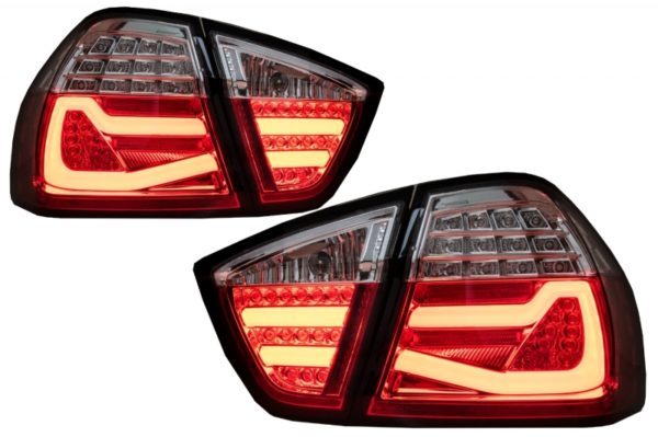 LED-baklykter egnet for BMW 3-serie E90 (03.2005-08.2008) Rød Hvit LightBar F30 LCI Design