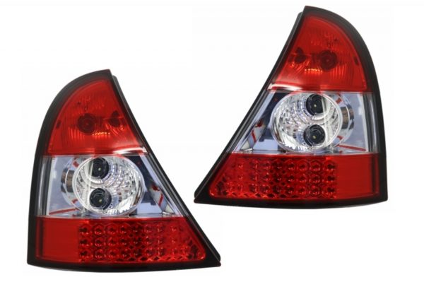 LED-Baklys, - Renault Clio II (1998-2001) rød & Clear |