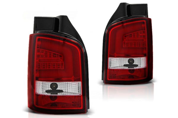 LED-baklykter egnet for VW Transporter V T5.1 (04.2010-2015) Rød Hvit