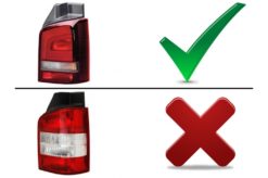 Alternative view of LED-baklykter egnet for VW Transporter V T5.1 (04.2010-2015) Rød Hvit