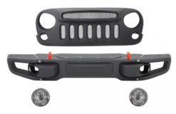 Metall foran støtfanger med sentral frontgitter Spectre Mask egnet for JEEP Wrangler / Rubicon JK (2007-2017) 10-årsjubileum Hard Rock Style