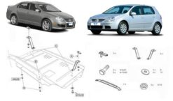 Alternative view of Metallisk motorskjold egnet for VW Golf 5 2004 - og VW Jetta 2005 -