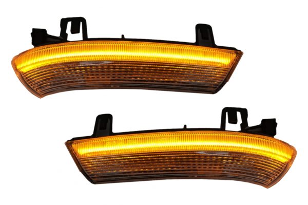 Speil Dynamisk LED-blinklys egnet for VW Golf 5 Golf 6 Variant Golf Plus (2005-2014) Jetta (2005-2011) Passat B6 3C Sharan (2003-2010) Skoda Superb (2002-2008) Smoke