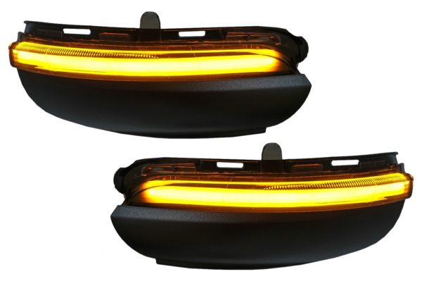 Speil Dynamisk LED-blinklys egnet for VW Golf 6 Hatchback (2008-2013) Touran (2010-2015) Smoke