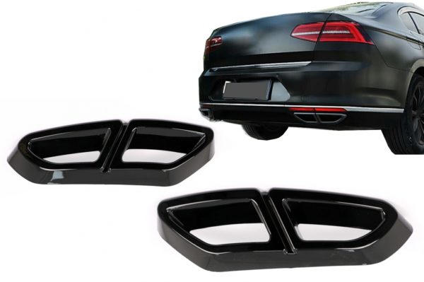 Lyddemperespisser dekorative rammer egnet for VW Passat B8 3G GTE / Alltrack (2015-2019) Piano Black