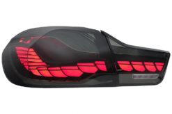 Alternative view of OLED-baklykter egnet for BMW 4-serie F32 F33 F36 M4 F82 F83 (2013-03.2019) Red Smoke med dynamisk sekvensielt svinglys