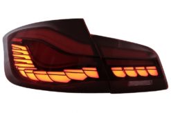 Alternative view of OLED-baklykter egnet for BMW 5-serie F10 (2011-2017) Red Clear med dynamisk sekvensielt svinglys