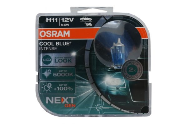 OSRAM COOL BLUE INTENSE NEXT GEN H11 Halogen hodelykt 64211CBN-HCB 12V Hard cover box (2 enheter)