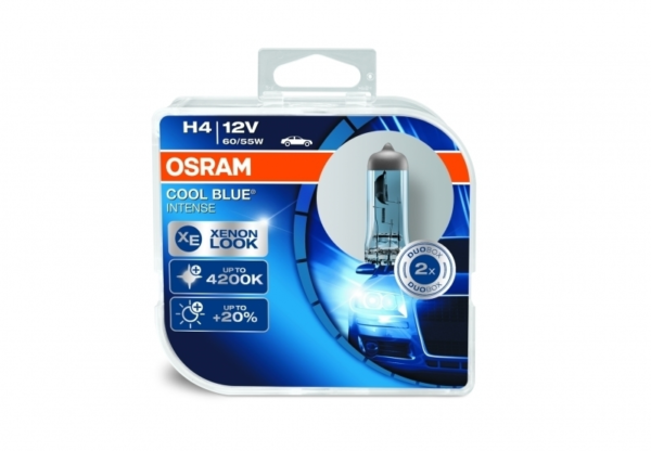 OSRAM Halogen hodelykt Cool Blue Intense 64193CBI H4 12V 60/55W Duoboks (2 enheter)