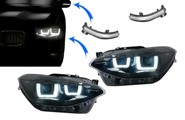 Osram LEDriving Full LED-frontlykter egnet for BMW 1-serie F20 F21 (06.2011-03.2015) med Osram Full LEDriving Mirror Indicators Dynamic Sequential Turning Lights | Osram