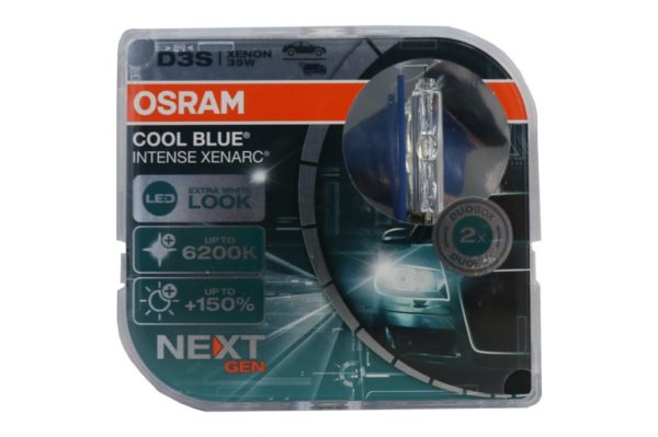 OSRAM XENARC COOL BLUE INTENSE NEXT GEN D3S HID Xenon Lamp 66340CBN-HCB Hardcore-boks (2 enheter)