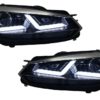 Osram Xenon Upgrade Frontlykter LED-kjøring egnet for VW Golf 6 VI (2008-2012) Chrome LED dynamiske sekvensielle svinglys | Osram