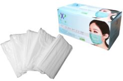 Pakke med 50 engangs beskyttelsesmaske med folder 3 lag unisex med bøyelist