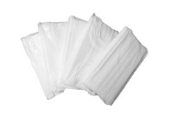 Alternative view of Pakke med 50 engangs beskyttelsesmaske med folder 3 lag unisex med bøyelist