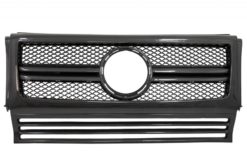 Alternative view of Ekte karbon frontdeler egnet for Mercedes G-Klasse W463 AMG (1990-2014) G65 Design Grille Frontlykter Deksler Spoiler