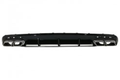 Bakre støtfanger luftdiffuser med krom lyddemper tips egnet for Mercedes S-klasse C217 Coupe (2014-2020) S63 Facelift Design