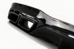 Alternative view of Bakre støtfanger luftdiffuser med eksospottespisser egnet for Mercedes E-Klasse W213 Sport Line (2016-2019) E63 Design All Black